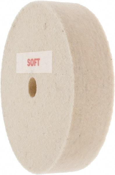 Value Collection - 4" Diam x 1" Thick Unmounted Buffing Wheel - 1 Ply, Polishing Wheel, 1/2" Arbor Hole, Medium Density - Americas Tooling