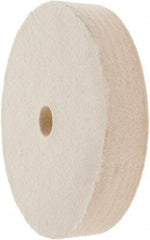 Value Collection - 4" Diam x 3/4" Thick Unmounted Buffing Wheel - 1 Ply, Polishing Wheel, 1/2" Arbor Hole, Hard Density - Americas Tooling