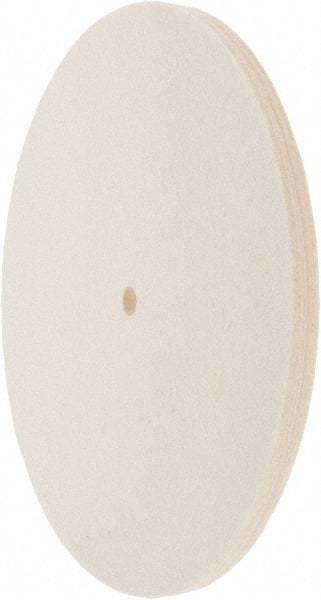 Value Collection - 10" Diam x 1/2" Thick Unmounted Buffing Wheel - 1 Ply, Polishing Wheel, 1/2" Arbor Hole, Soft Density - Americas Tooling