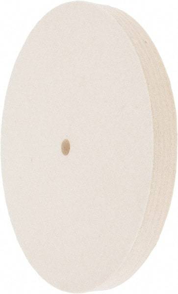 Value Collection - 8" Diam x 3/4" Thick Unmounted Buffing Wheel - 1 Ply, Polishing Wheel, 1/2" Arbor Hole, Medium Density - Americas Tooling