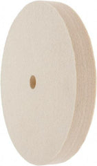 Value Collection - 6" Diam x 3/4" Thick Unmounted Buffing Wheel - 1 Ply, Polishing Wheel, 1/2" Arbor Hole, Hard Density - Americas Tooling