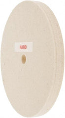 Value Collection - 6" Diam x 1/2" Thick Unmounted Buffing Wheel - 1 Ply, Polishing Wheel, 1/2" Arbor Hole, Hard Density - Americas Tooling