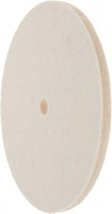 Value Collection - 6" Diam x 1/4" Thick Unmounted Buffing Wheel - 1 Ply, Polishing Wheel, 1/2" Arbor Hole, Hard Density - Americas Tooling