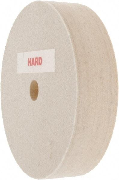 Value Collection - 4" Diam x 1" Thick Unmounted Buffing Wheel - 1 Ply, Polishing Wheel, 1/2" Arbor Hole, Hard Density - Americas Tooling