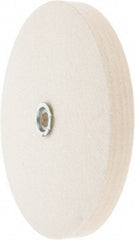 Value Collection - 10" Diam x 1" Thick Unmounted Buffing Wheel - 1 Ply, Polishing Wheel, 1" Arbor Hole, Medium Density - Americas Tooling