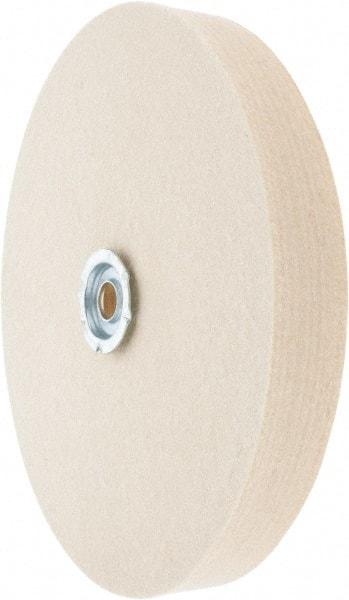 Value Collection - 8" Diam x 1" Thick Unmounted Buffing Wheel - 1 Ply, Polishing Wheel, 1" Arbor Hole, Medium Density - Americas Tooling