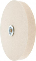 Value Collection - 8" Diam x 1" Thick Unmounted Buffing Wheel - 1 Ply, Polishing Wheel, 1" Arbor Hole, Medium Density - Americas Tooling