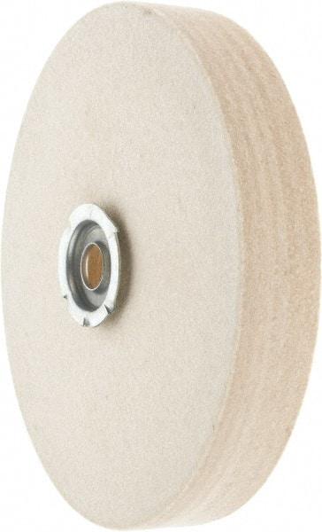 Value Collection - 6" Diam x 1" Thick Unmounted Buffing Wheel - 1 Ply, Polishing Wheel, 1" Arbor Hole, Hard Density - Americas Tooling