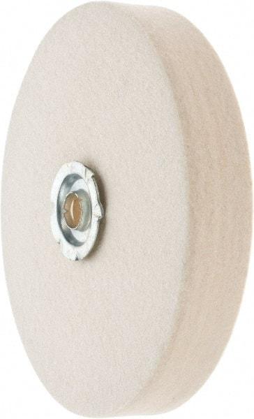 Value Collection - 6" Diam x 1" Thick Unmounted Buffing Wheel - 1 Ply, Polishing Wheel, 1" Arbor Hole, Medium Density - Americas Tooling