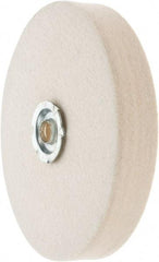 Value Collection - 6" Diam x 1" Thick Unmounted Buffing Wheel - 1 Ply, Polishing Wheel, 1" Arbor Hole, Medium Density - Americas Tooling