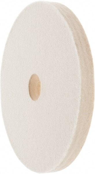 Value Collection - 6" Diam x 1/2" Thick Unmounted Buffing Wheel - 1 Ply, Polishing Wheel, 1" Arbor Hole, Medium Density - Americas Tooling