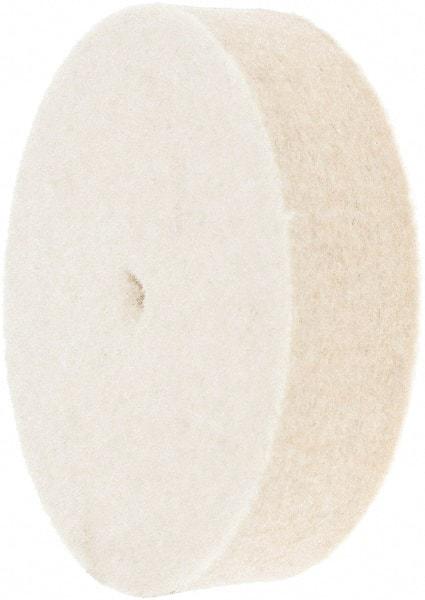 Made in USA - 2" Diam x 1/2" Thick Unmounted Buffing Wheel - 1 Ply, Polishing Wheel, 1/2" Arbor Hole, Hard Density - Americas Tooling