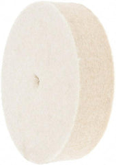 Made in USA - 2" Diam x 1/2" Thick Unmounted Buffing Wheel - 1 Ply, Polishing Wheel, 1/2" Arbor Hole, Hard Density - Americas Tooling