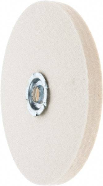 Value Collection - 6" Diam x 1/2" Thick Unmounted Buffing Wheel - 1 Ply, Polishing Wheel, 1" Arbor Hole, Soft Density - Americas Tooling