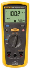 Fluke - Backlight Display, 2,000 Megohm Electrical Insulation Resistance Tester & Megohmmeter - 1,000 VDC Max Test Voltage, Powered by AA Battery - Americas Tooling