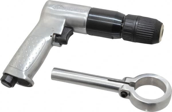 Ingersoll-Rand - 1/2" Reversible Keyless Chuck - Pistol Grip Handle, 500 RPM, 4 CFM, 0.5 hp, 90 psi - Americas Tooling