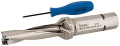 Iscar - 3" Max Drill Depth, 4xD, 3/4" Diam, Indexable Insert Drill - 2 Inserts, 1" Shank Diam, Straight Shank - Americas Tooling