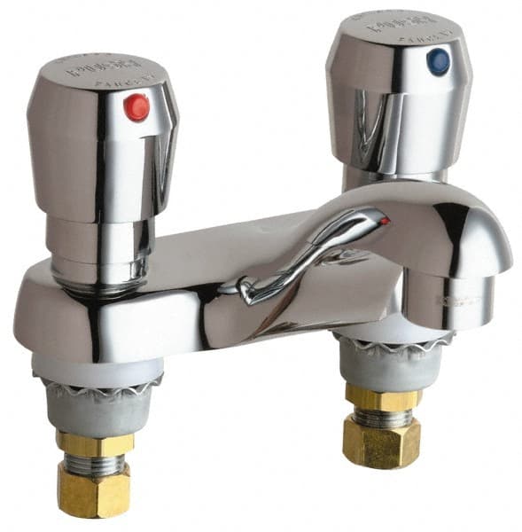 Chicago Faucets - Industrial & Laundry Faucets Type: Lavatory Metering Faucet Style: Deck Mount - Americas Tooling