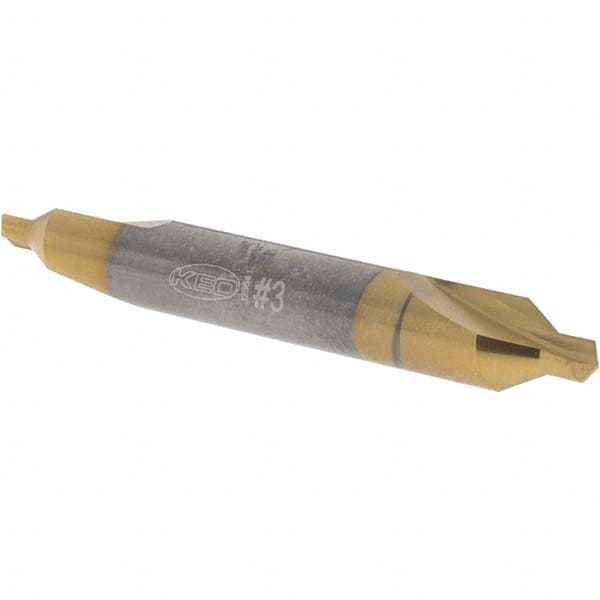 Keo - #3 Plain Cut 60° Incl Angle Solid Carbide Combo Drill & Countersink - Americas Tooling