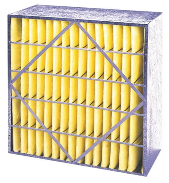 PrecisionAire - 12" Noml Height x 24" Noml Width x 12" Noml Depth, 65% Capture Efficiency, Rigid Box Air Filter - MERV 11, Fiberglass, Integrated Corrosion-Resistant Steel Frame, 1,000 CFM, For Universal Holding Frames - Americas Tooling