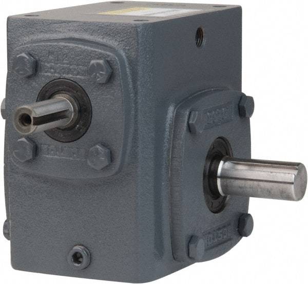 Boston Gear - 2.06 Centerline Distance, 25:1, 70 RPM Output, 1.16 Input Horsepower, 875 Lbs. Max Torque, Speed Reducer - Part No. 721-25-J, 5/8" Shaft Diam, Single Shaft Right, 4.34" High - Americas Tooling