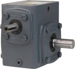 Boston Gear - 3-3/4 Centerline Distance, 60:1, 29 RPM Output, 2.24 Input Horsepower, 3,277 Lbs. Max Torque, Speed Reducer - Part No. 738-60-J, 1" Shaft Diam, Single Shaft Right, 7.63" High - Americas Tooling