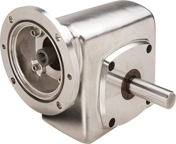 Boston Gear - 2.06 Centerline Distance, 60:1, 29 RPM Output, 0.55 Input Horsepower, 826 Lbs. Max Torque, Speed Reducer - Part No. SSF72160KB5JS, Single Shaft Right, 5/8" Bore, 4.34" High, 56C NEMA - Americas Tooling