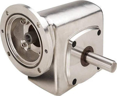 Boston Gear - 1-3/4 Centerline Distance, 60:1, 29 RPM Output, 0.35 Input Horsepower, 527 Lbs. Max Torque, Speed Reducer - Part No. SSF71860KB5JS, Single Shaft Right, 5/8" Bore, 3.81" High, 56C NEMA - Americas Tooling