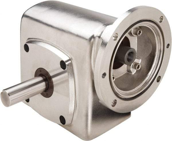 Boston Gear - 1-3/4 Centerline Distance, 60:1, 29 RPM Output, 0.35 Input Horsepower, 527 Lbs. Max Torque, Speed Reducer - Part No. SSF71860KB5GS, Single Shaft Left, 5/8" Bore, 3.81" High, 56C NEMA - Americas Tooling