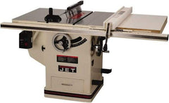 Jet - 10" Blade Diam, 5/8" Arbor Diam, 1 Phase Table Saw - 5 hp, 65" Wide x 36" Deep x 38" High, 230 Volt, 3" Cutting Depth - Americas Tooling