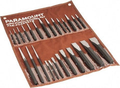 Paramount - 26 Piece Punch & Chisel Set - 1/4 to 1-3/16" Chisel, 3/8 to 1/4" Punch, Hexagon Shank - Americas Tooling