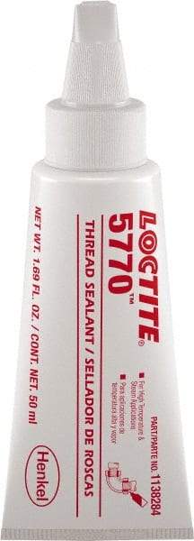 Loctite - 50 mL, White, High Strength Liquid Thread Sealant - 72 Full Cure Time - Americas Tooling