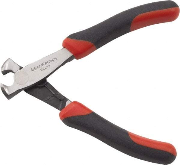 GearWrench - 4-1/4" OAL, 0.049" Capacity, End Cutting Pliers - 0.51" Jaw Length x 1/2" Jaw Width - Americas Tooling