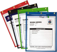 C-LINE - 20 Piece Black, Red, Blue & Green Shop Ticket Holder - 12" High x 9" Wide - Americas Tooling