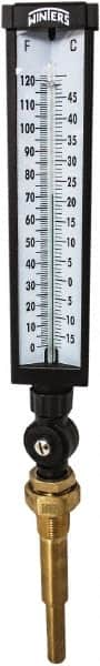 Winters - -15 to 120°F, Industrial Thermometer with Standard Thermowell - 5 Inch Immersion Length, 6 Inch Stem Length, 20 Inch Long, 3/4 Inch Thread - Americas Tooling