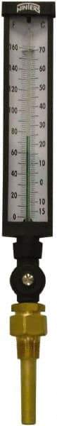 Winters - -15 to 160°F, Industrial Thermometer with Standard Thermowell - 3 Inch Immersion Length, 3-1/2 Inch Stem Length, 17 Inch Long, 3/4 Inch Thread - Americas Tooling