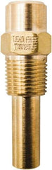 Winters - 2 Inch Overall Length, 1/2 Inch Thread, Brass Thermowell - 1.4 Inch Insertion Length - Americas Tooling