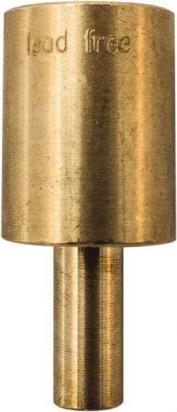 Winters - 2.01 Inch Overall Length, 3/4 Inch Thread, Brass Thermowell - 0.8 Inch Insertion Length - Americas Tooling