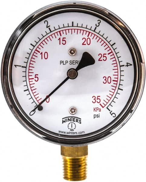 Winters - 5 psi, Pressure Test Gauge and Calibrator - 2-1/2 Inch Diameter - Americas Tooling