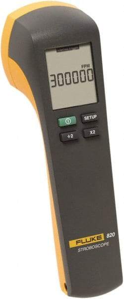 Fluke - 7-1/2 Inch Long x 2-1/4 Inch Wide, Stroboscope - 2.4 Inch Meter Thickness, 30 to 300,000 Flash per Minute - Americas Tooling