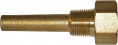 Winters - 4-1/4 Inch Overall Length, 3/4 Inch Thread, Brass Thermowell - 2-1/2 Inch Insertion Length - Americas Tooling