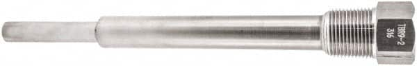 Winters - 10 Inch Overall Length, 3/4 Inch Thread, 316 Stainless Steel Thermowell - 7-1/2 Inch Insertion Length - Americas Tooling