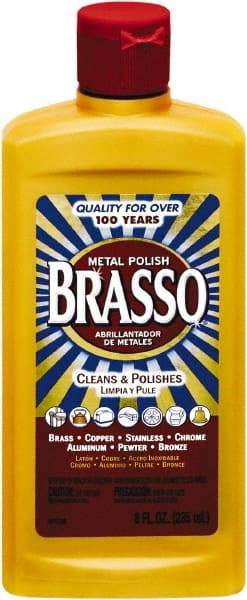 Brasso - 8 Fluid Ounce Liquid Metal Polish - Unscented, Bottle - Americas Tooling