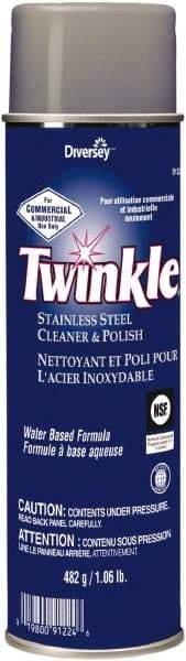 Twinkle - 17 Fluid Ounce Liquid Stainless Steel Cleaner and Polish - Unscented, Aerosol - Americas Tooling