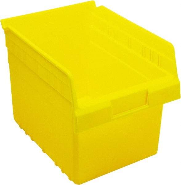 Quantum Storage - 11-5/8" Deep, Yellow Polypropylene Hopper Shelf Bin - 8" High x 8-3/8" Wide x 11-5/8" Long - Americas Tooling