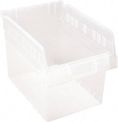 Quantum Storage - 11-5/8" Deep, Clear Polypropylene Hopper Shelf Bin - 8" High x 8-3/8" Wide x 11-5/8" Long - Americas Tooling