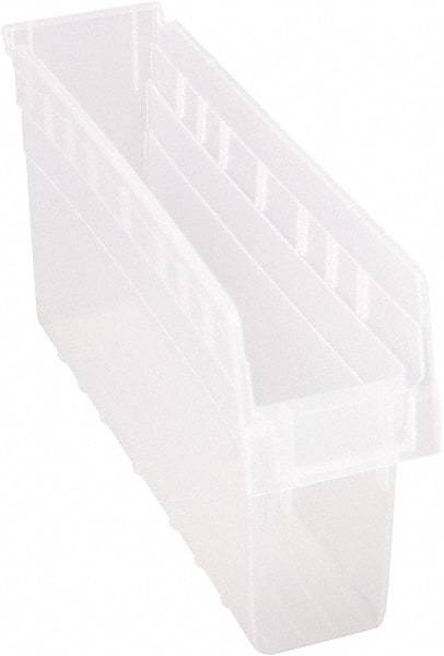 Quantum Storage - 17-7/8" Deep, Clear Polypropylene Hopper Shelf Bin - 8" High x 4-3/8" Wide x 17-7/8" Long - Americas Tooling