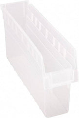 Quantum Storage - 17-7/8" Deep, Clear Polypropylene Hopper Shelf Bin - 8" High x 4-3/8" Wide x 17-7/8" Long - Americas Tooling