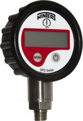 Winters - 2-1/2" Dial, 1/4 Thread, 0-15 Scale Range, Pressure Gauge - Lower Connection Mount, Accurate to 0.01% of Scale - Americas Tooling