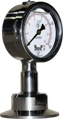 Winters - 2-1/2" Dial, 2 Thread, 0-200 Scale Range, Pressure Gauge - Lower Connection Mount, Accurate to 1.5% of Scale - Americas Tooling